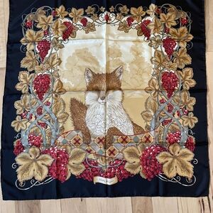Salvatore Ferragamo Silk Fox Scarf